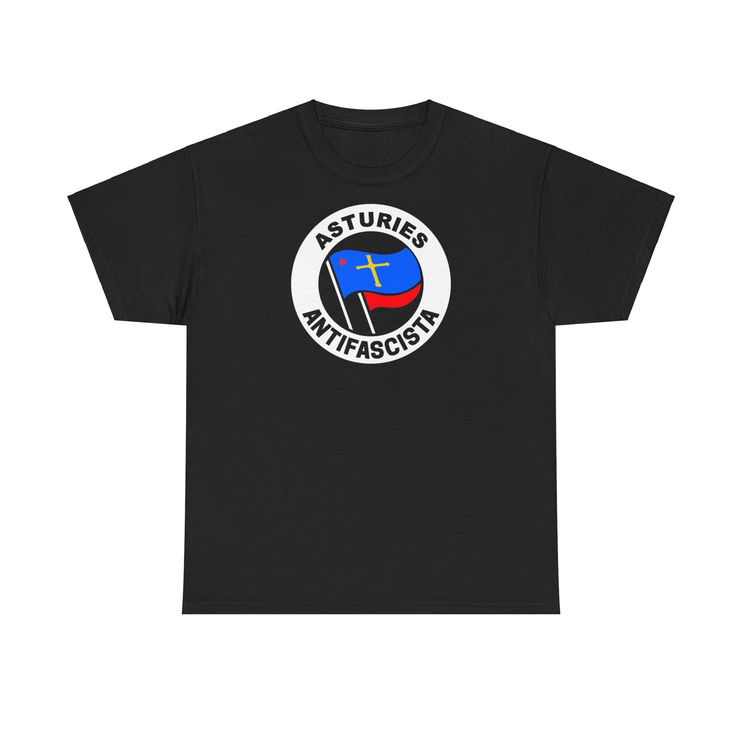 Camiseta Asturies Antifascista - Unisex - 100% algodón d'alta calidá (asturianu)