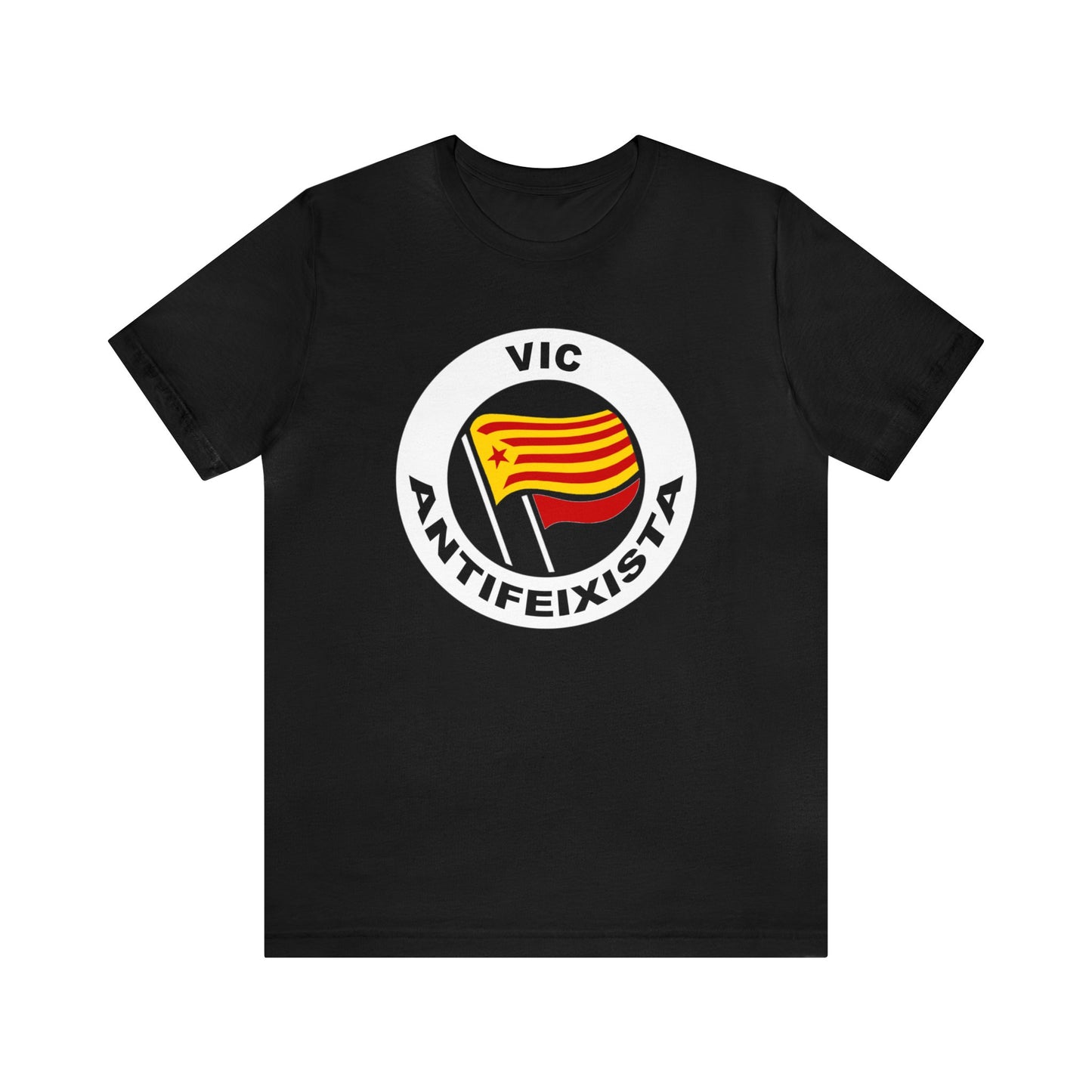 Samarreta Vic antifeixista - Unisex - 100% cotó d'alta qualitat