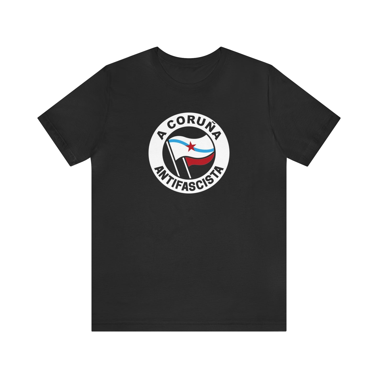 Camisola A Coruña antifascista (gal) - Unisex - 100% algodón de alta calidade