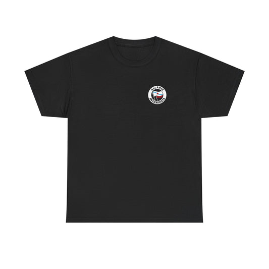 Camisola Allariz antifascista LOGO PEQUENO (gal) - Unisex - 100% algodón de alta calidade