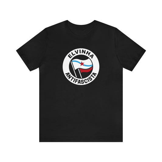 Camisola Elvinha antifascista (gal reint) - Unisex - 100% algodón de alta calidade