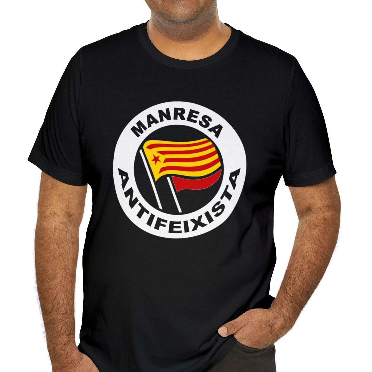 Samarreta Manresa antifeixista - Unisex - 100% cotó d'alta qualitat