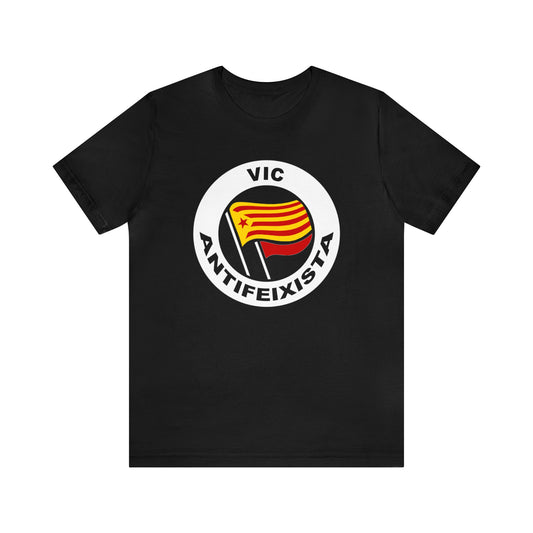 Samarreta Vic antifeixista - Unisex - 100% cotó d'alta qualitat