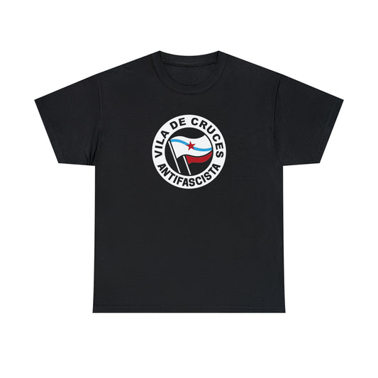 Camisola Vila de Cruces antifascista (gal) - Unisex - 100% algodón de alta calidade