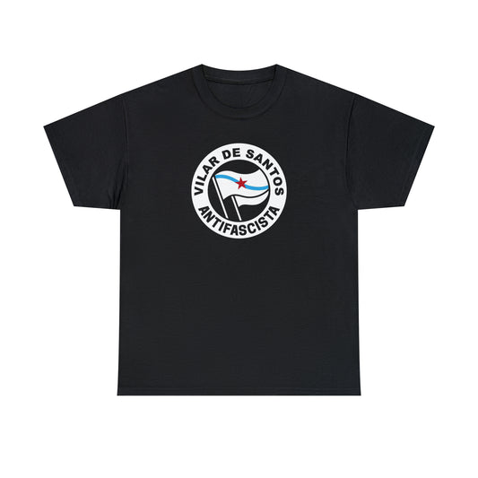 Camisola Vilar de Santos antifascista (gal) - Unisex - 100% algodón de alta calidade